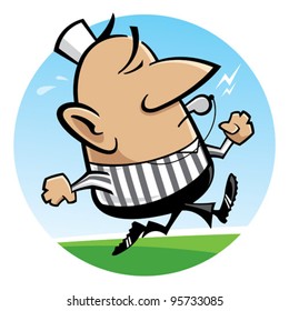 Football referee running