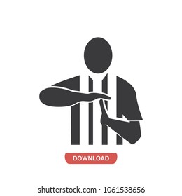 Football referee vector icon 