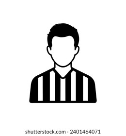 Football referee vector icon.Football referee sign.