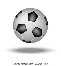 Football with Reflection on Ground Vector Art