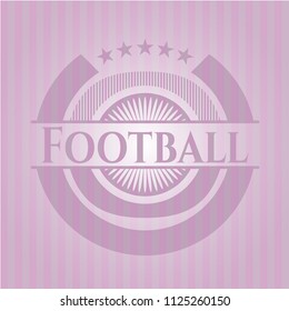 Football retro pink emblem