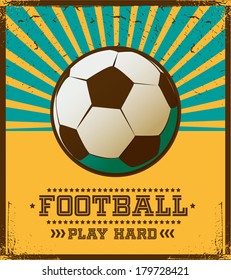 football retro style vector art