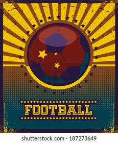 football retro style vector art