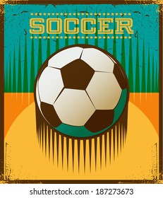 football retro style vector art