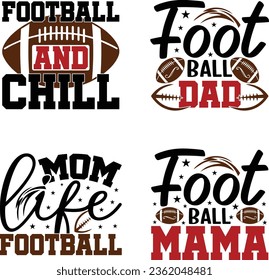 football retro svg design bundle and eps file