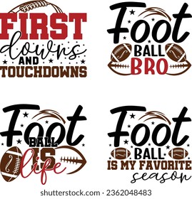 football retro svg design bundle and eps file