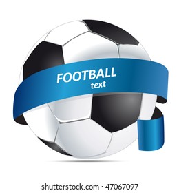 football with a ribbon