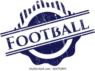 Football rubber grunge seal