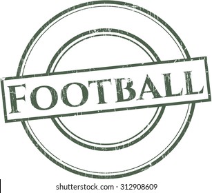 Football rubber grunge stamp