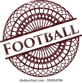 Football rubber grunge stamp