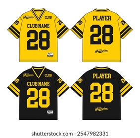 CHEMISE DE FOOTBALL RUGBY MAILLOT DE FOOTBALL SURDIMENSIONNÉ RETRO VINTAGE