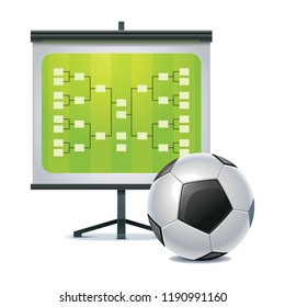 Football schedule vector flat icon