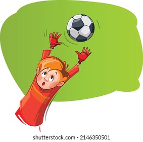 Football. School Playground. Children Play Football. Goalkeeper. The Goalkeeper Concedes A Goal. Football Goal. Ball Into The Goal. Soccer Ball.