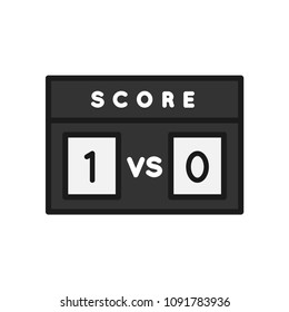 football score board icon. simple illustration outline style sport symbol.