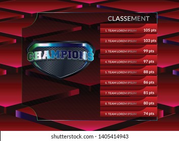 football scoreboard and global stats broadcast graphic soccer template