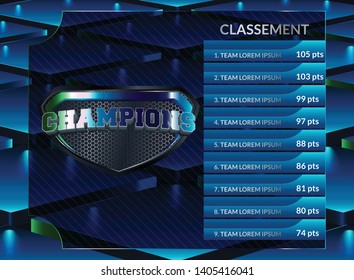 Football Scoreboard And Global Stats Broadcast Graphic Soccer Template