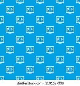Football scoreboard pattern vector seamless blue repeat for any use