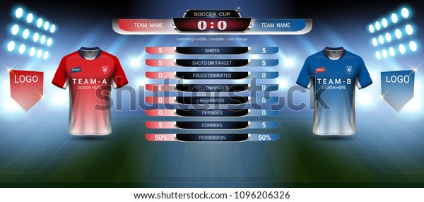 Football Scoreboard Team Vs Team B Stock Vector (Royalty Free ...