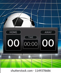 A football scoreboard template illustration