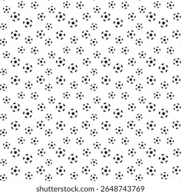 Football seamless background. Pattern with soccer balls for sport theme