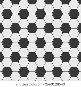 Football seamless pattern. Ball texture background. Flat style. Repeating ball pattern. Soccer ball pattern.  Vector illustration. 