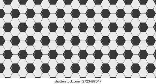 Patrón de fútbol sin fisuras. Fondo de textura de bola. Estilo plano. Repitiendo el patrón de la bola. Patrón de balón de fútbol.  Ilustración vectorial. 