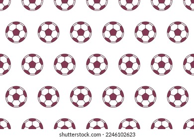 Football seamless pattern on white background vector design