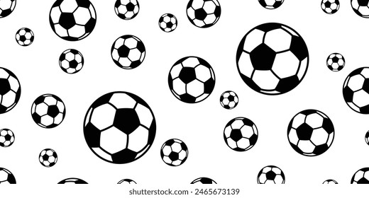 football seamless pattern soccer ball vector sport doodle cartoon gift wrapping paper scarf isolated repeat wallpaper tile background illustration design