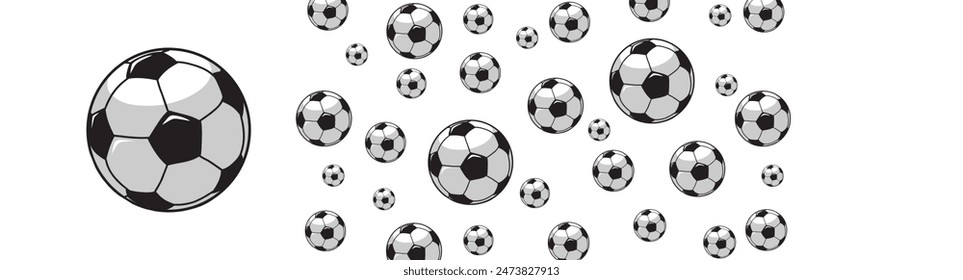 football seamless pattern soccer ball vector sport doodle cartoon gift wrapping paper scarf isolated repeat wallpaper tile background illustration design.