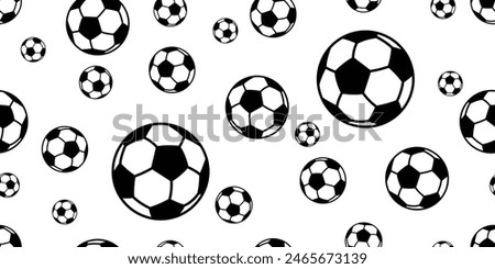 football seamless pattern soccer ball vector sport doodle cartoon gift wrapping paper scarf isolated repeat wallpaper tile background illustration design