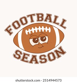 Football Season. Elements for designs, cards, invitations, fabrics, prints, stickers. Vector Illustration.