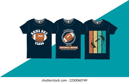 Football Season T-shirt Design Set 