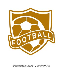 Football shield logo design vector template