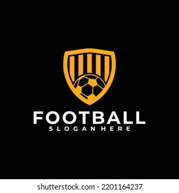 football shield logo vector design template