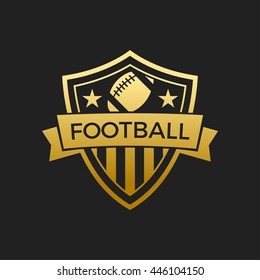 Football Shield Vector Logo