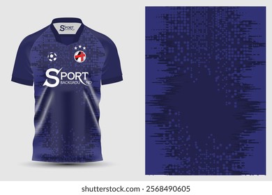 Football shirt The shirt is a dark navy blue color, looks elegant and stylish. The shirt uses a modern pattern. There are dots or layers that make the shirt look more dimensional and eye-catching.