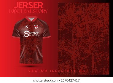 Football shirt The shirt is dark red with a unique graphic pattern. Design: The collar is a black collar and the sleeves are blue or black, adding a striking touch to the shirt.