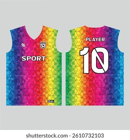 Football shirt design for sublimation