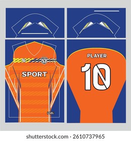 Football shirt design for sublimation