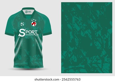 The football shirt is designed in dark and light green tones, giving a refreshing and lively feeling. The intricate pattern on the surface makes it look more interesting.