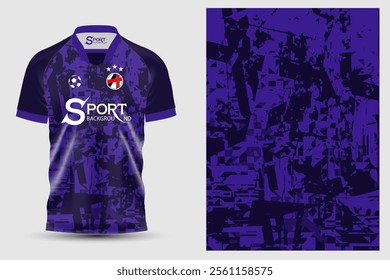 The football shirt is designed in dark purple, with a unique and striking pattern, along with a modern football logo, conveying the agility and power of the sport.