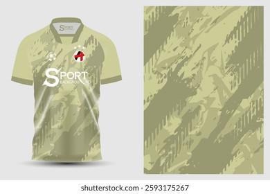 The football shirt has a simple yet stylish design, using the main color tone of olive green, which gives a natural and attractive feel.