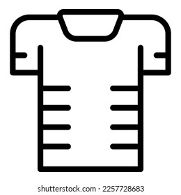 Football shirt icon outline vector. Fashion sleeve. Cloth uniform