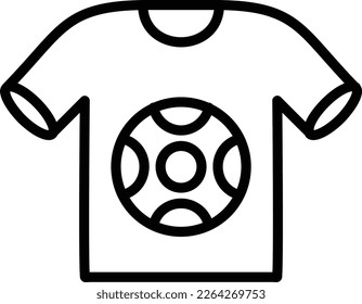 Football Shirt Line Vector Icon Design