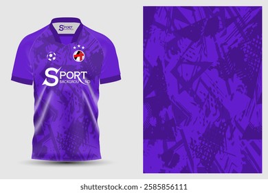 The football shirt is mainly purple, with a dynamic graphic design that makes the shirt look interesting and lively. The collar is a collar and the brand's "S" logo is placed at the top.