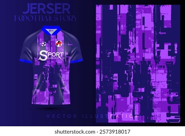 The football shirt is mainly purple, which gives a bright and highly visible feel. Shape: The shirt has a comfortable design, suitable for movement during the match.