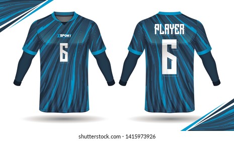 Football shirt template back and front