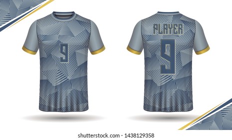 Football Shirt Template Back Front Stock Vector (Royalty Free ...