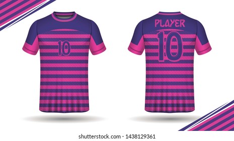 Football shirt template back and front