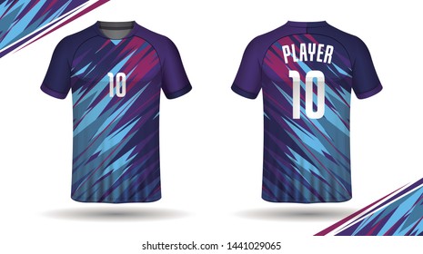 Football shirt template back and front